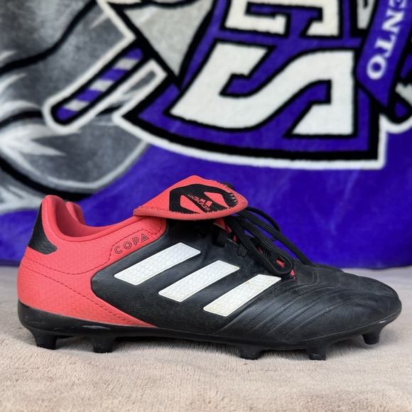 Size 7 - Adidas Mens Copa 18.3 CP8957 Black Soccer Cleats Shoes - Picture 5 of 11